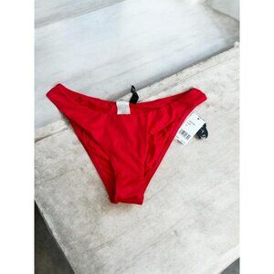 LA BLANCA Red Swim Bikini Bottoms Size 12 NEW NWT